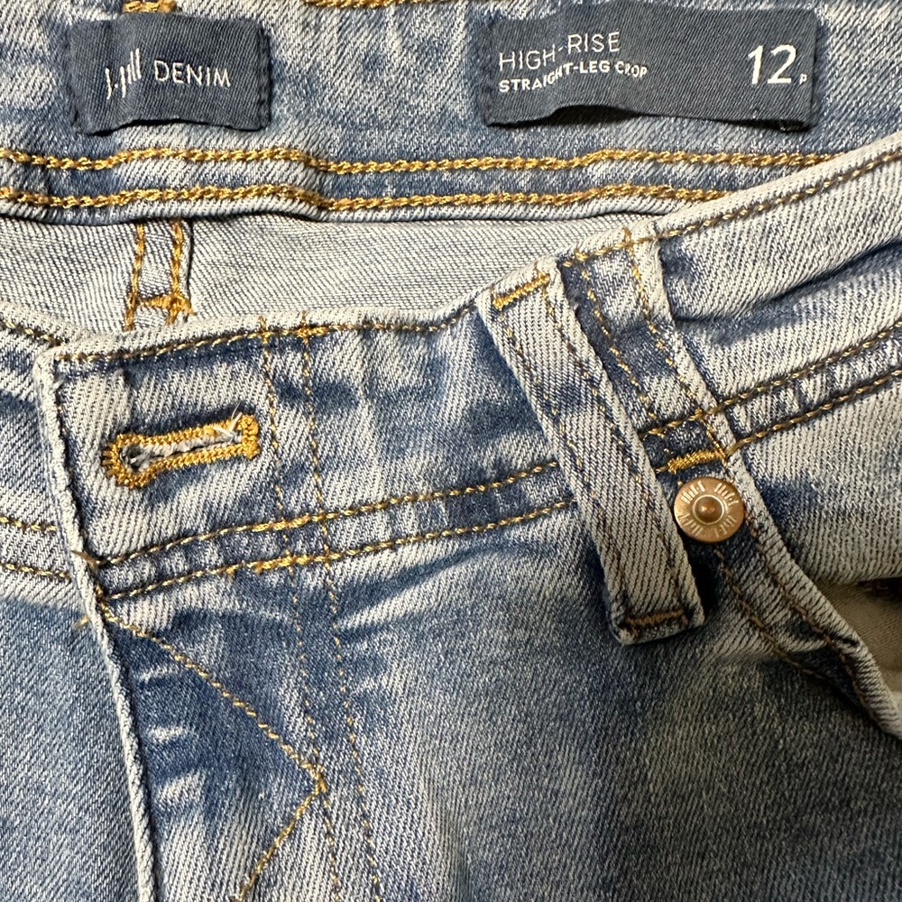J. Jill High-Rise Crop Jeans in Classic Blue